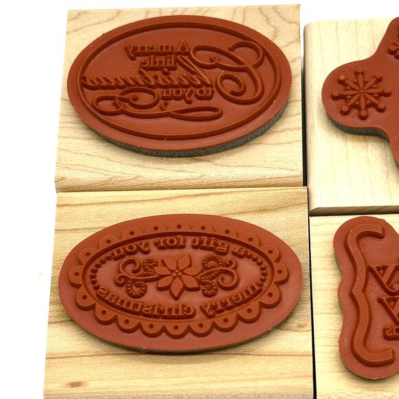 Stampin' Up! Christmas Punch Rubber Stamps Holiday Gift Tag (7) - Picture 4 of 14